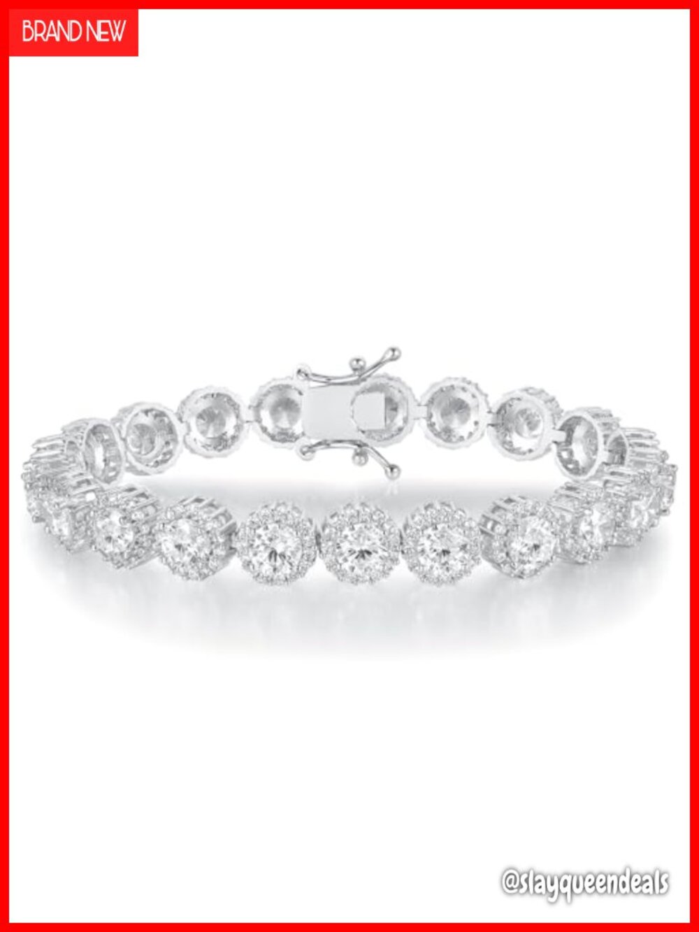 Tennis Bracelet 18K Gold Plated Cubic Zirconia 5mm 6.5-8.5 inch